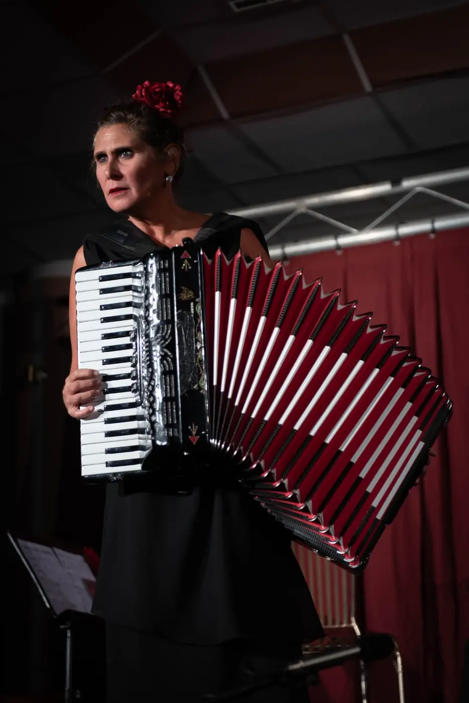 Tiziana Valentini à l’accordéon
